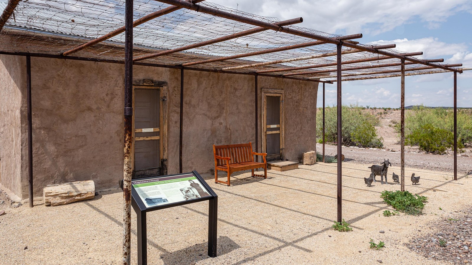 Adobe Structure with Ramada, Magdalena House