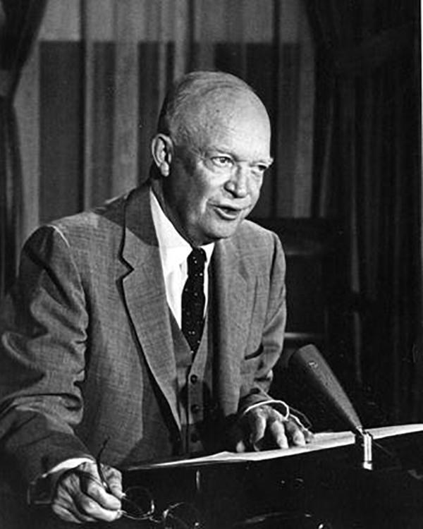 President Eisenhower's televised speech on the situation in Little Rock from the Oval Office.