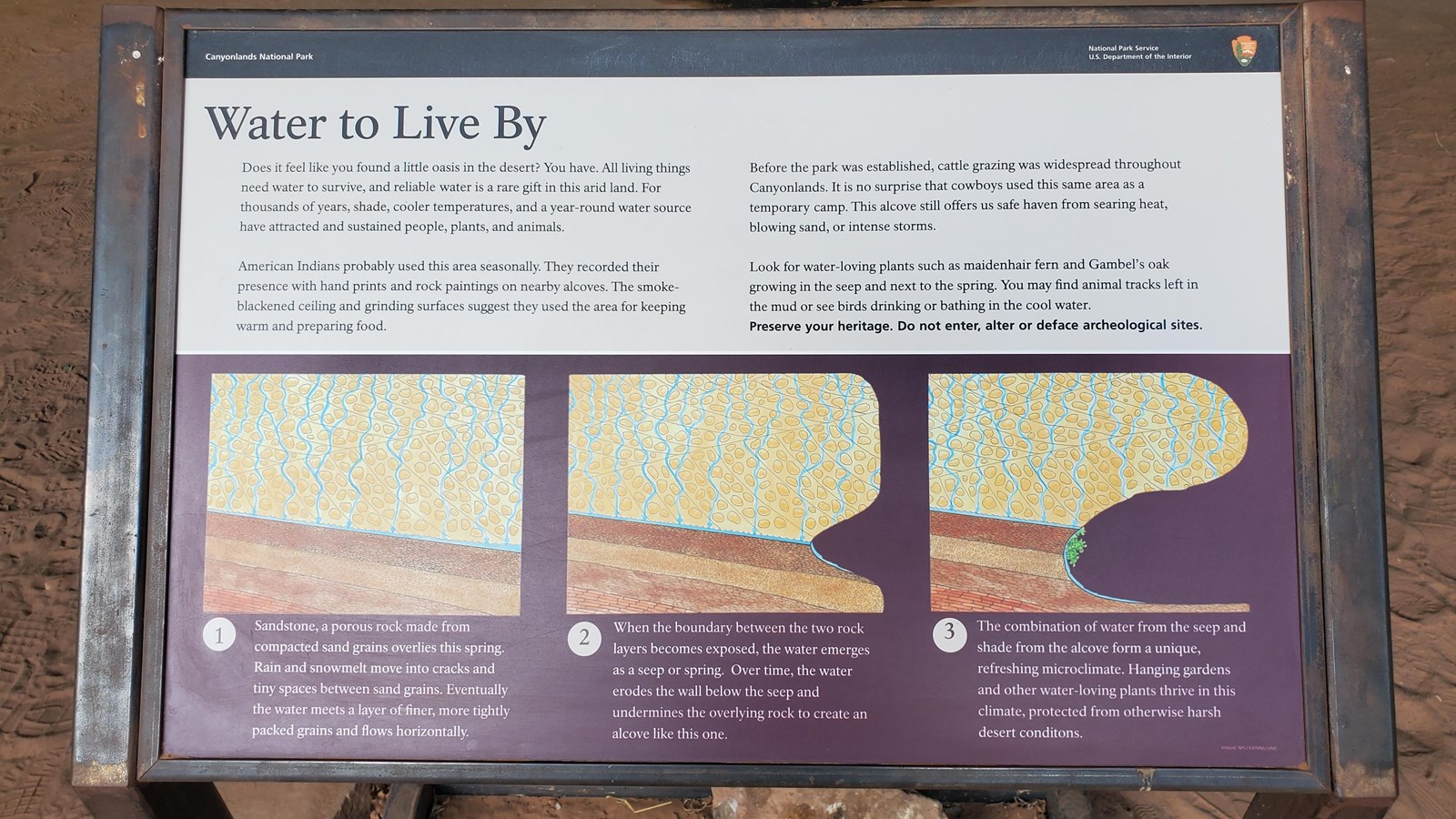An informational sign titled 