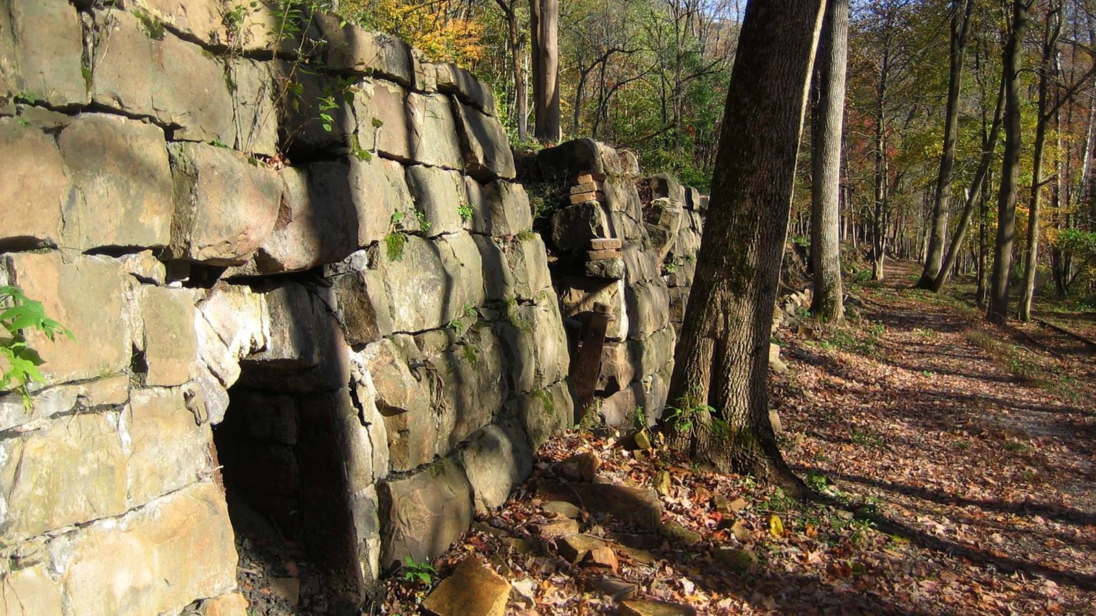 A view of the old coke ovens near to the trail