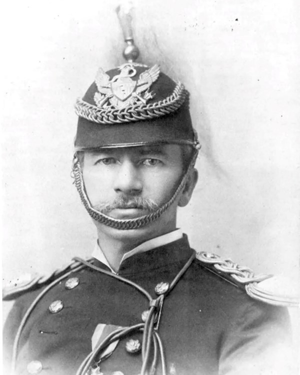 Portrait of Andrew Sheridan Burt in military uniform from 1892
