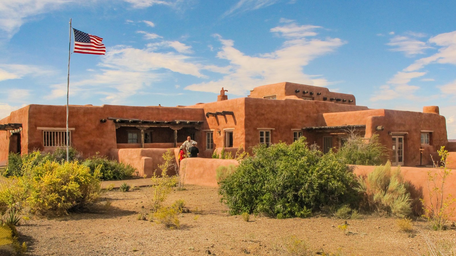 Adobe house in the desert.