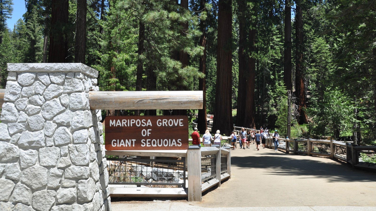 Wooden sign at the arrival area 