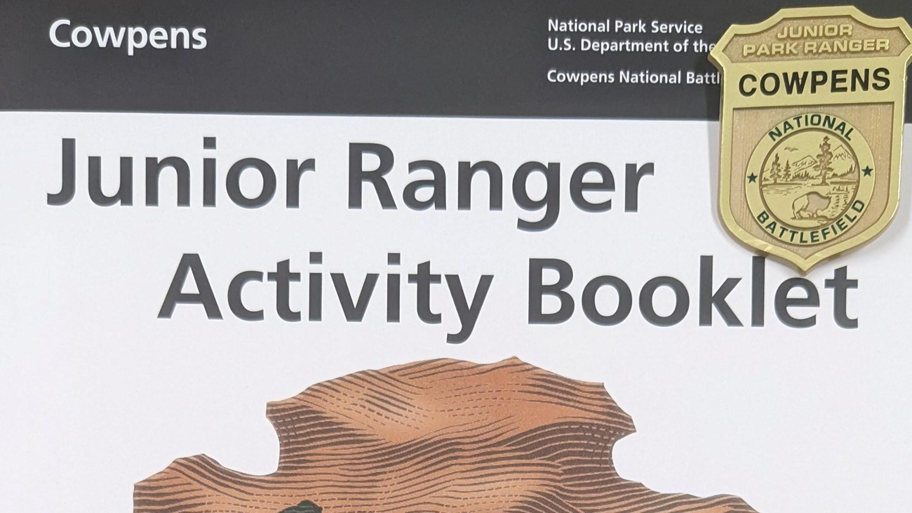 Cowpens Jr. Ranger booklet and badge.
