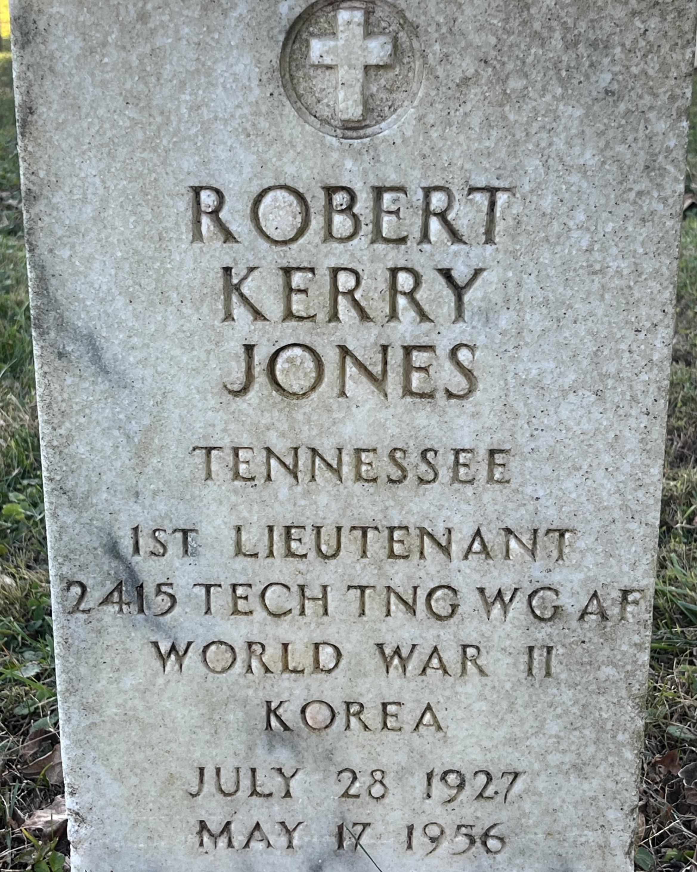 The headstone of Robert Jones, a WWII and Korean War veteran.