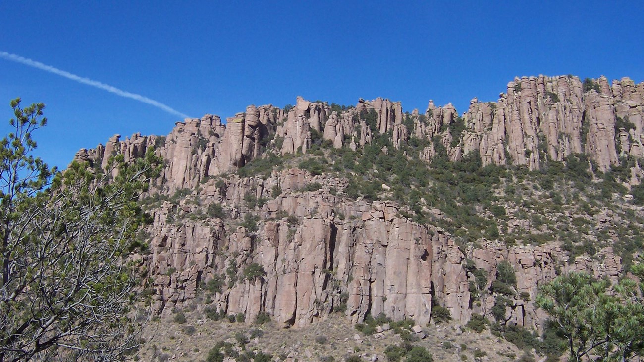 Hillside full of rock formations