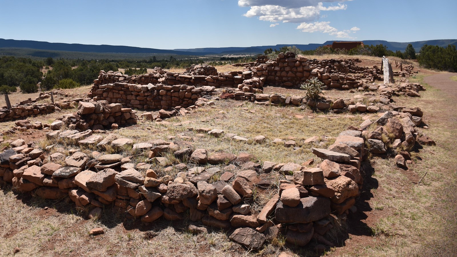 Walls, sandstone, bricks, path