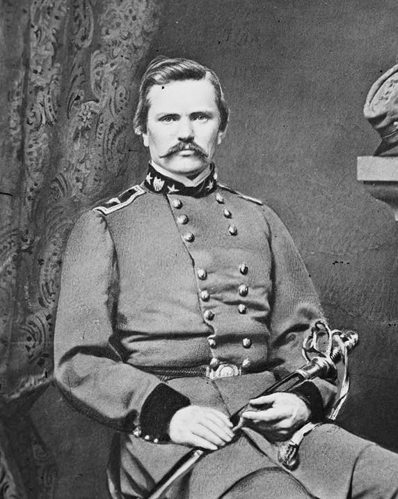 white man with mustache wearing a confederate uniform