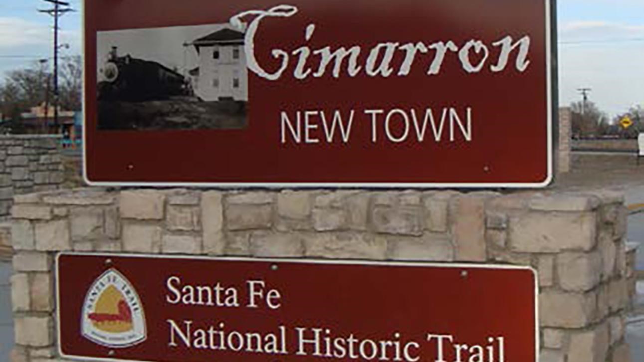 Large brown sign 