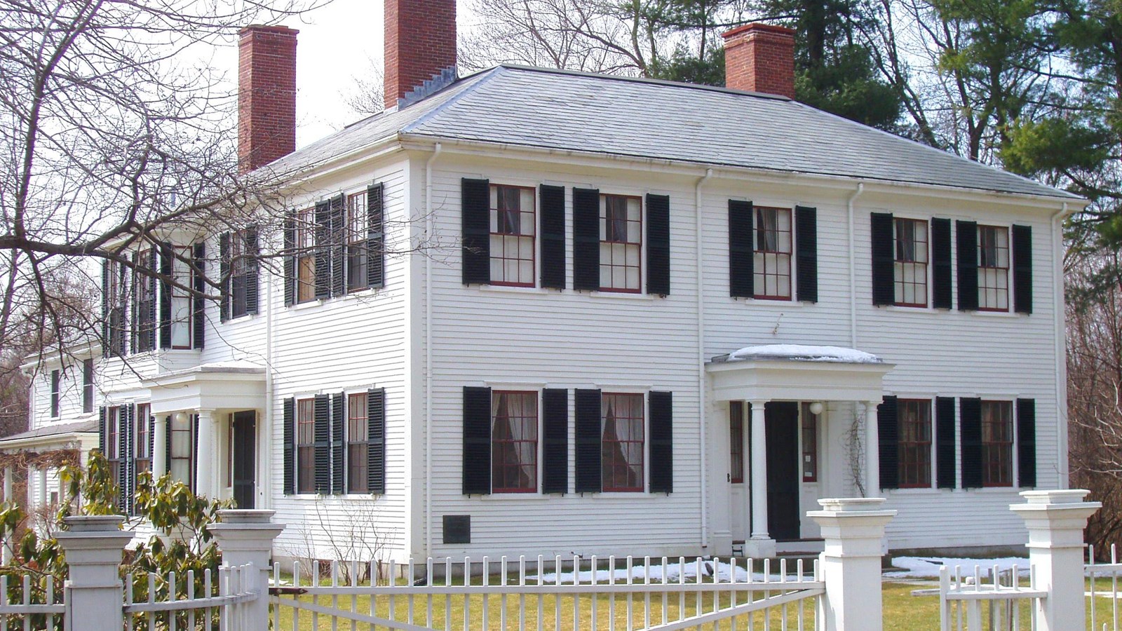 Photo of a large, two-story house. 