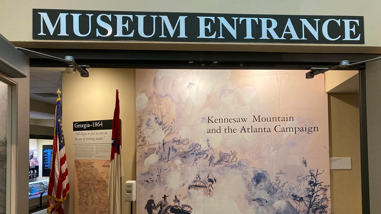 This photo shows the entrance to the museum at Kennesaw Mountain. 