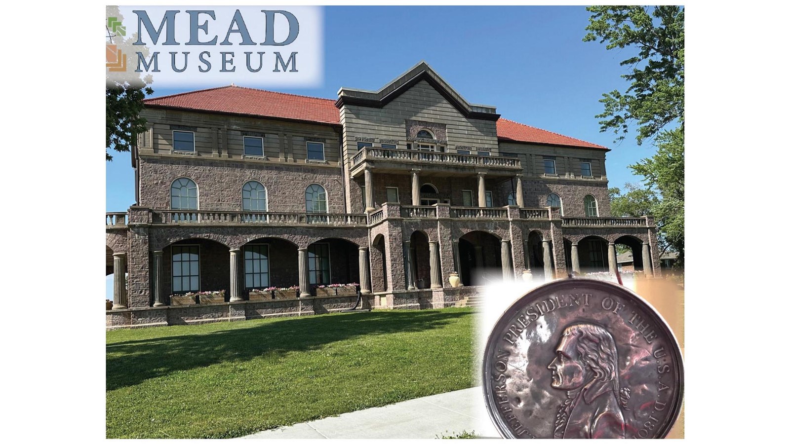 large museum building with the words Mead Museum in the corner
