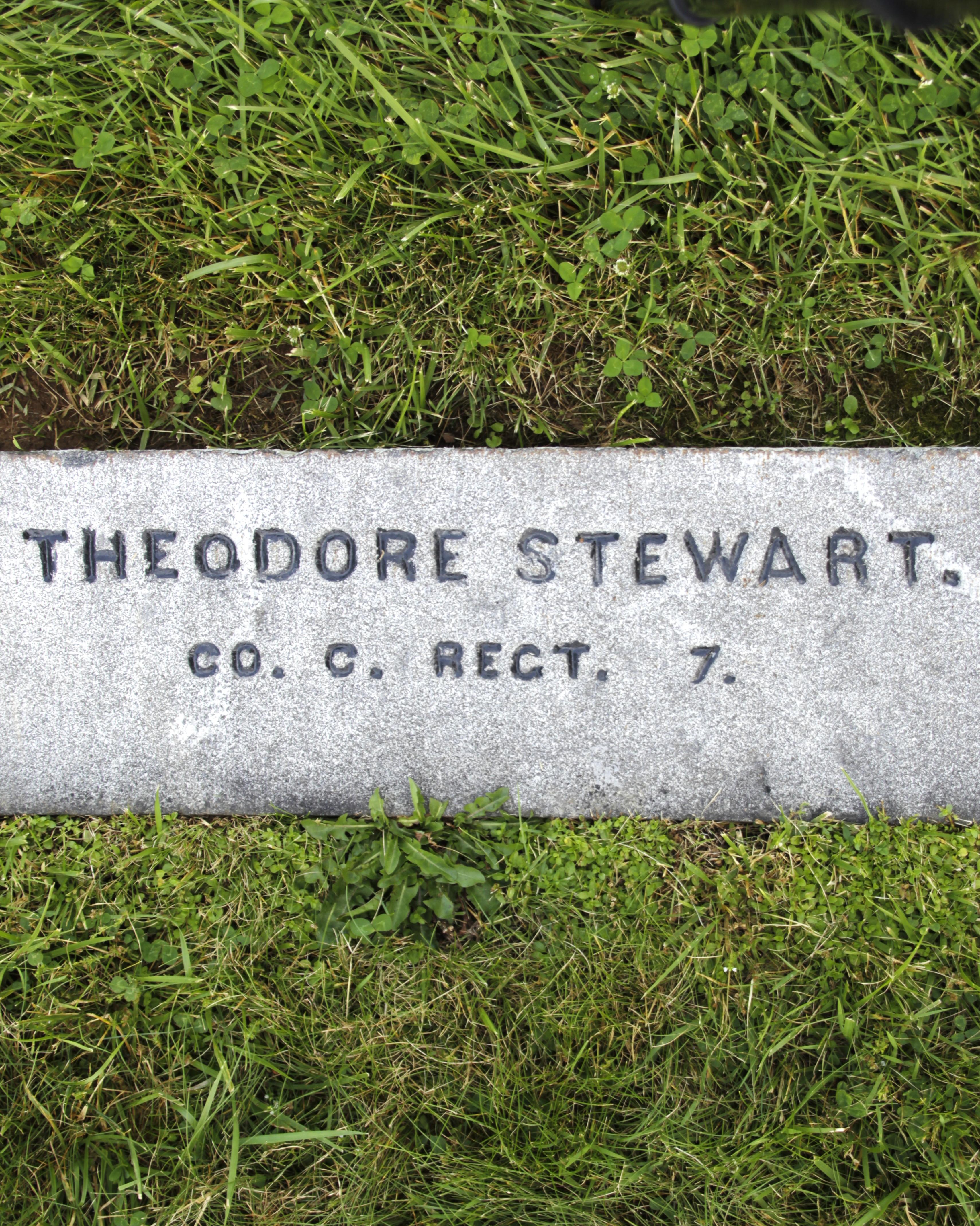 Gravestone of Theodore Stewart