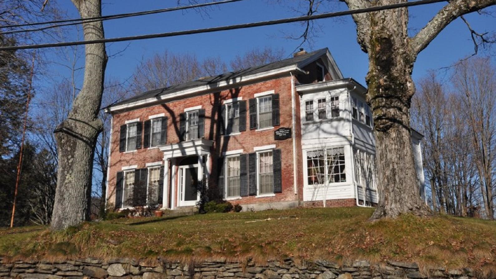 Two story brick house. 