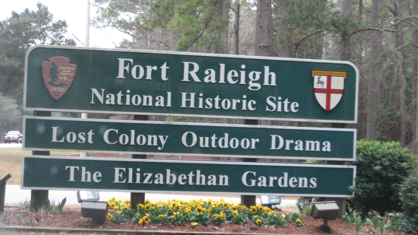Fort Raleigh Entrance Sign