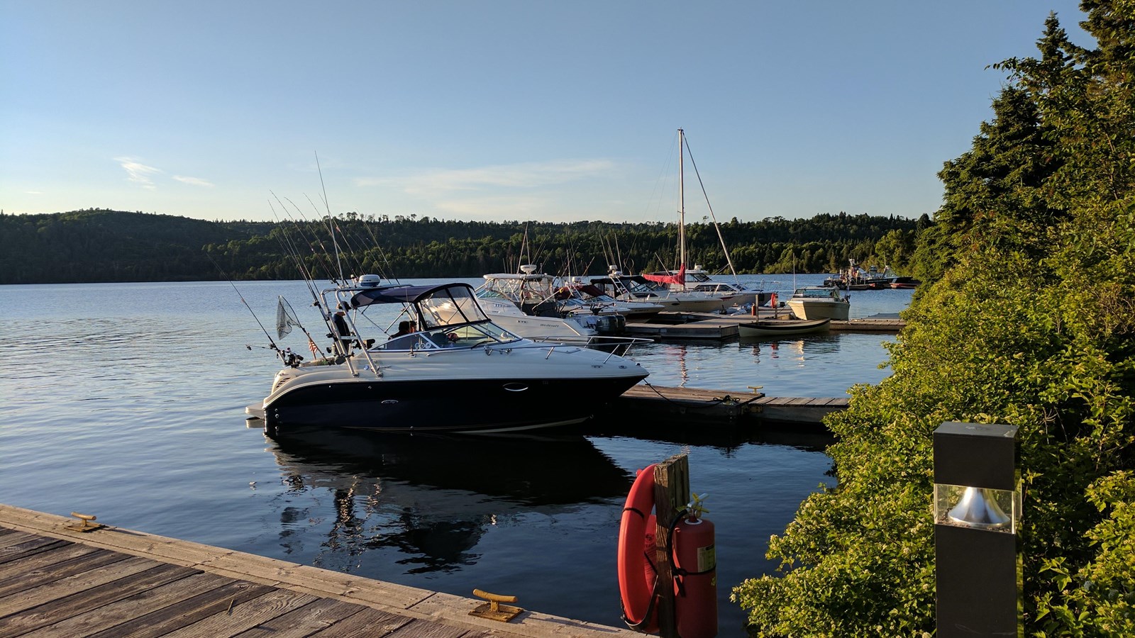 Boats dock at Windigo. 
