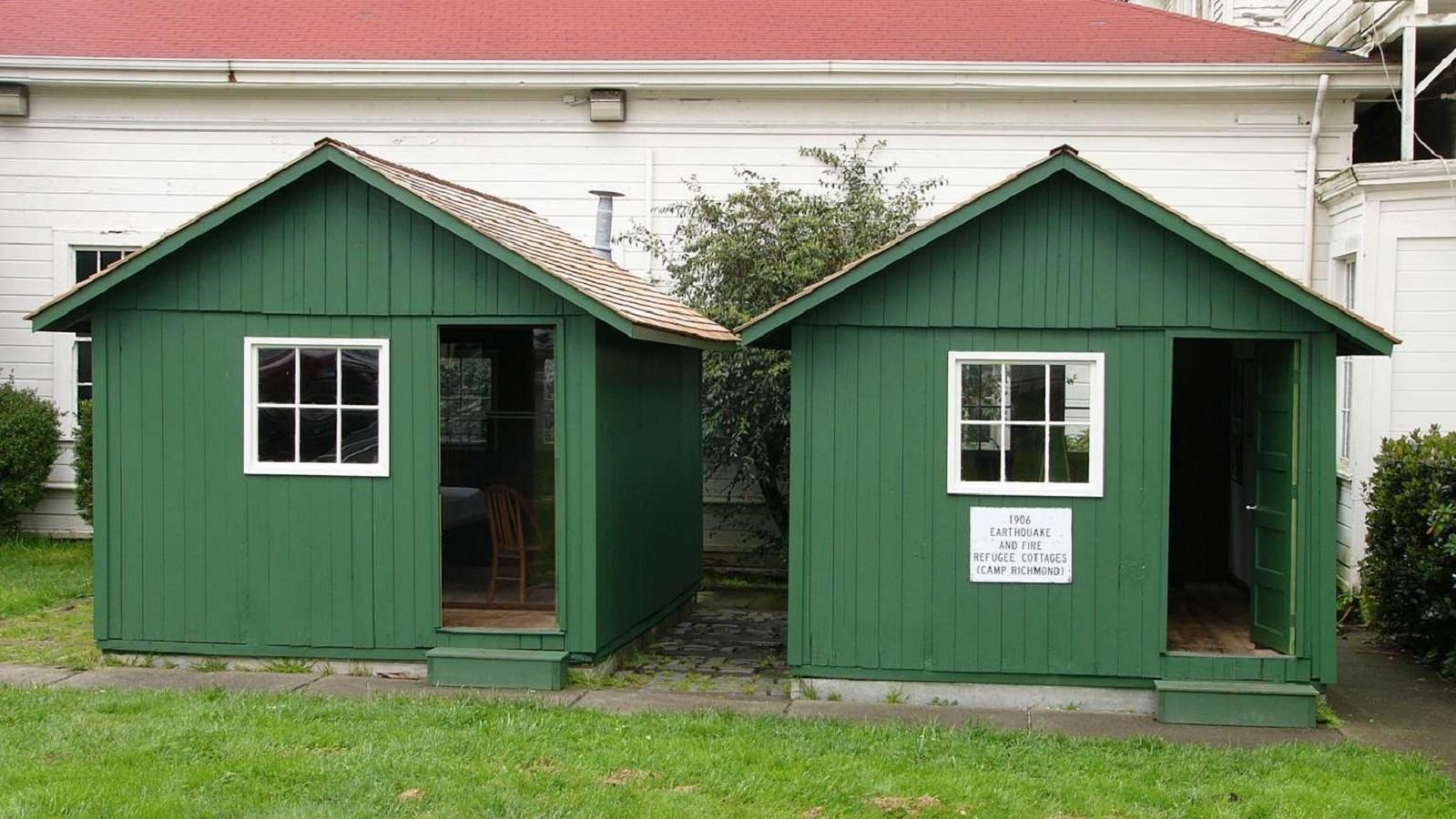 2 restored earthquake cottages. 