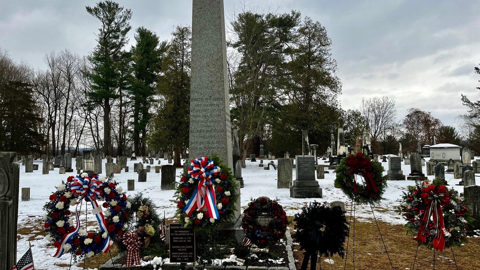 Grave site of Martin Van Buren on his birthday.