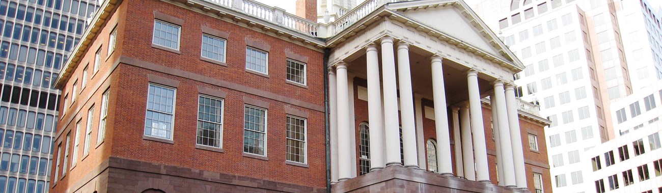 front facade of the old statehouse