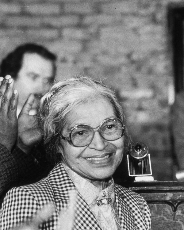 B & W image of Rosa Parks