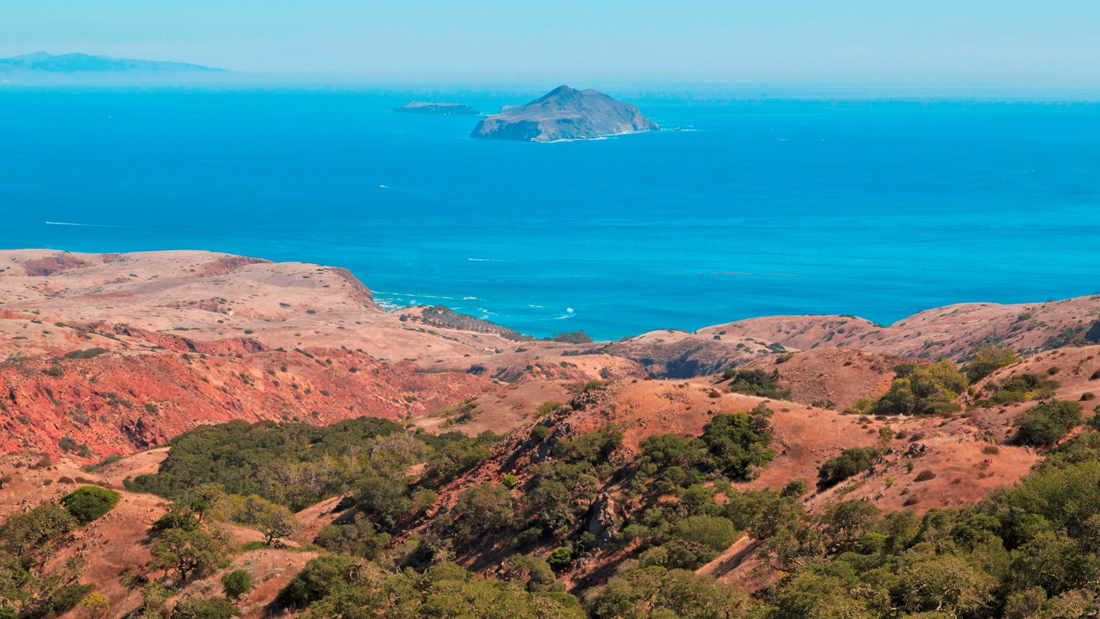 ocean channel between two islands