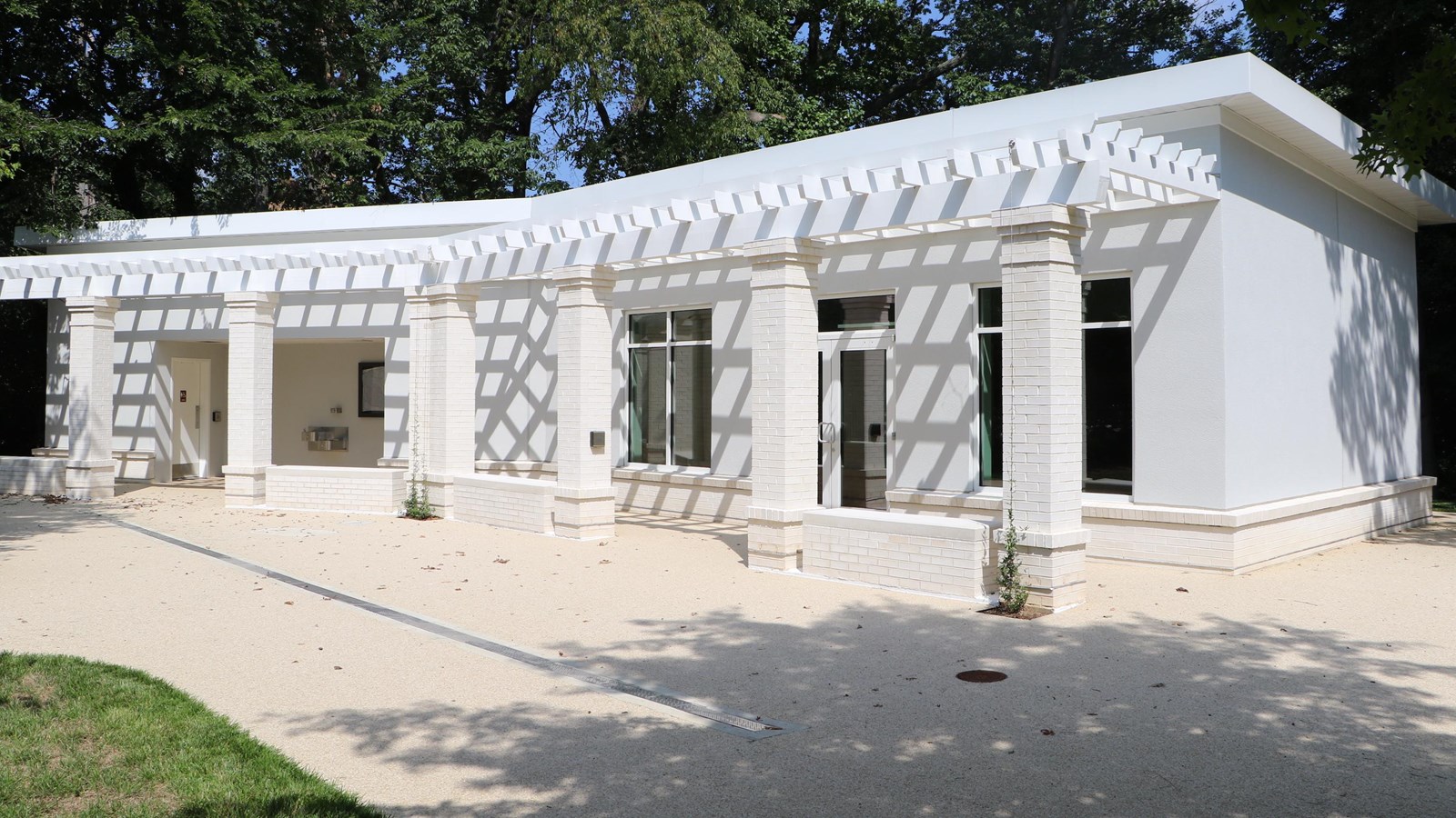White one story building