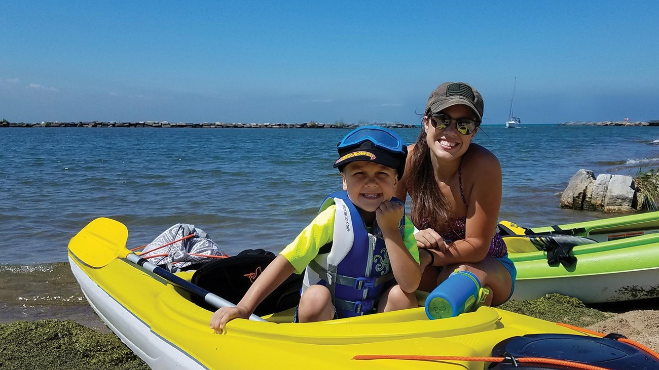 Paddling at Indiana Dunes
