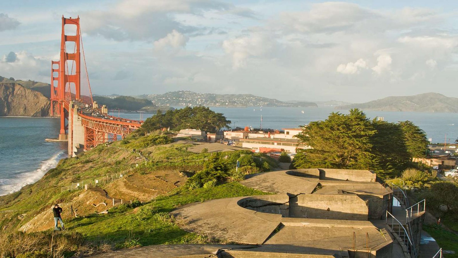 The view from Battery Boutelle looking towards the Golden Gate Bridge.