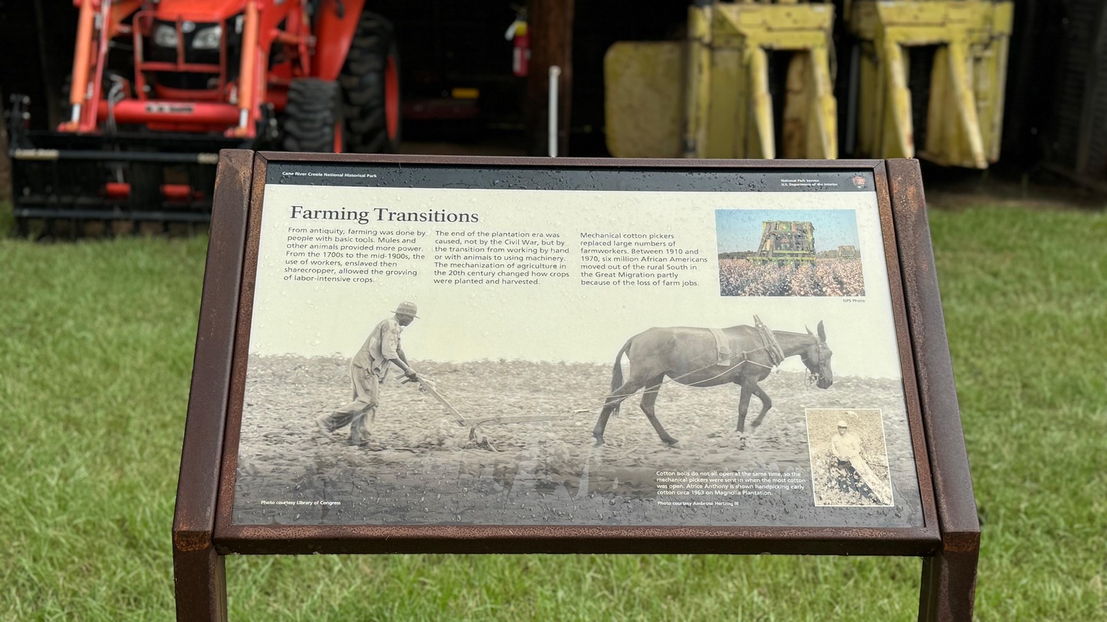 The evolution of farming equipment on Magnolia Plantation