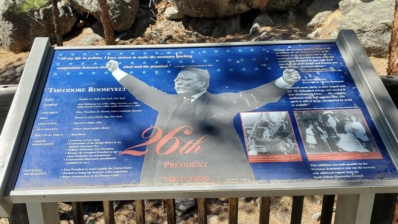 Photo of Theodore Roosevelt wayside exhibit.