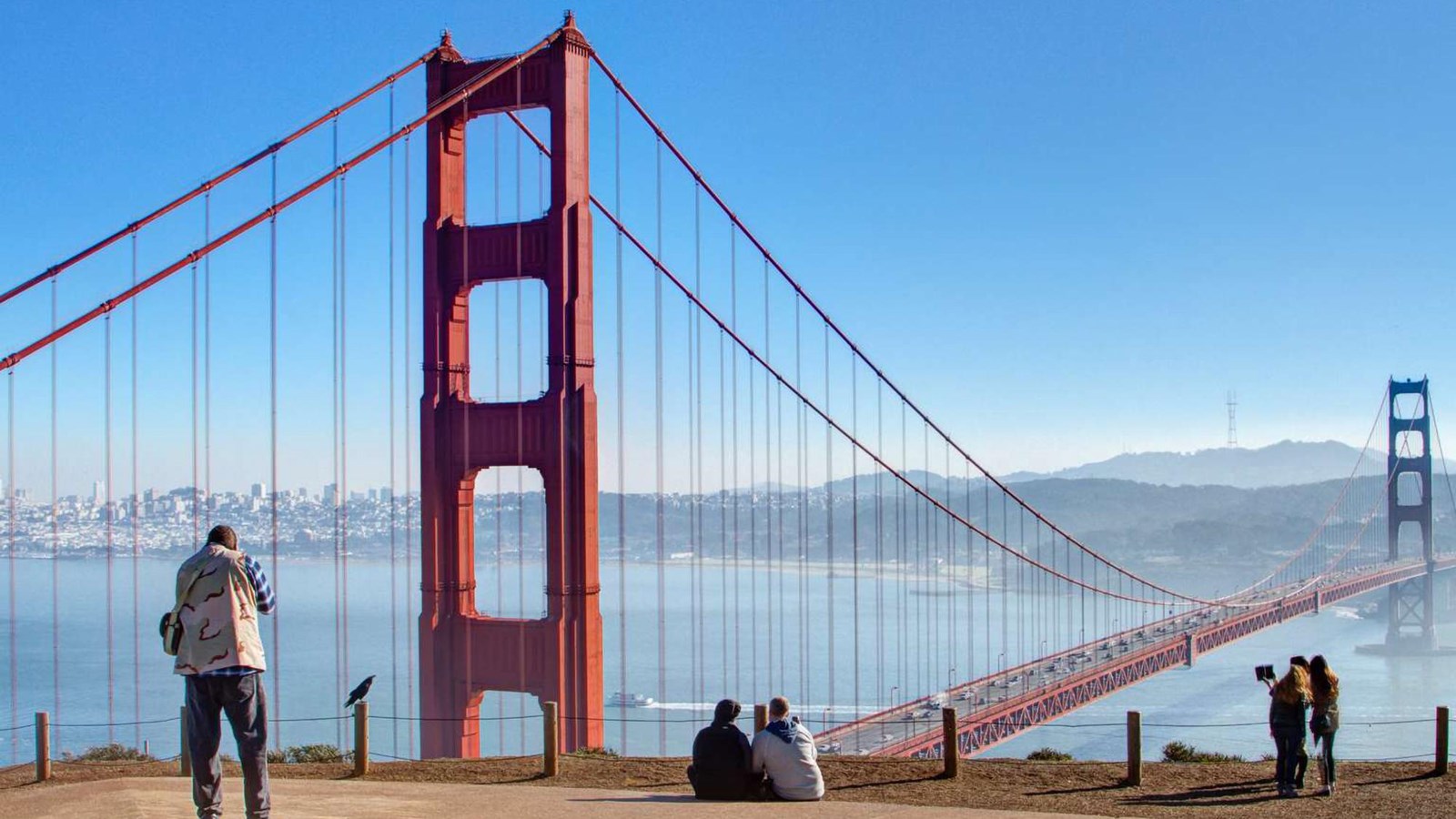 View from Battery Spencer looking towards the Golden Gate Bridge. 