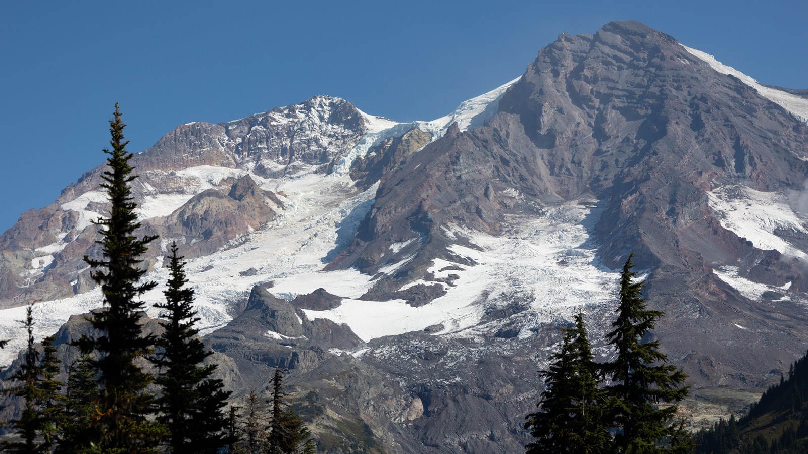 Rocky glaciated mountain