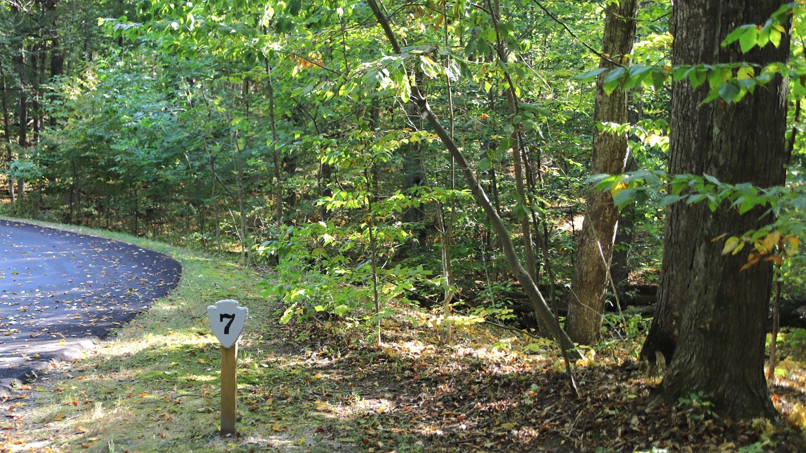 Small pull-off marked by a small arrowhead 