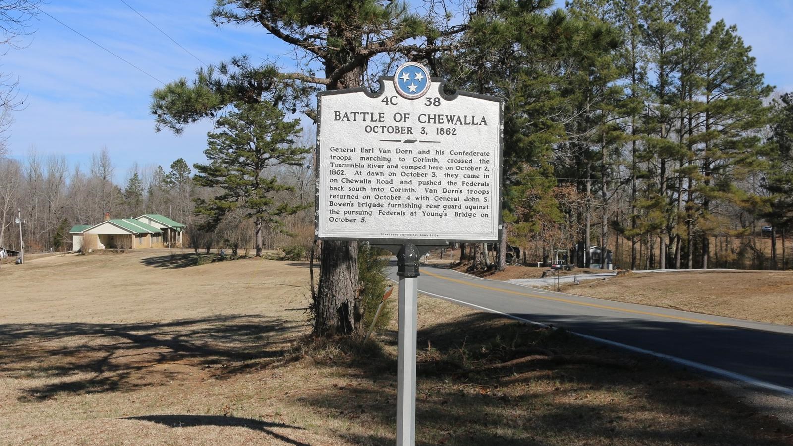 Image of a Tennessee state historic marker. 