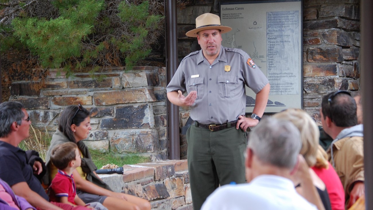 Ranger giving cave tour