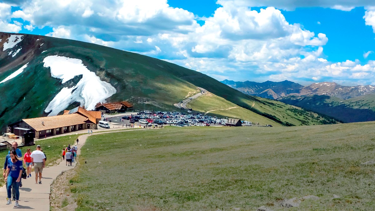 Alpine Visitor Center view from Alpine Ridge Trail