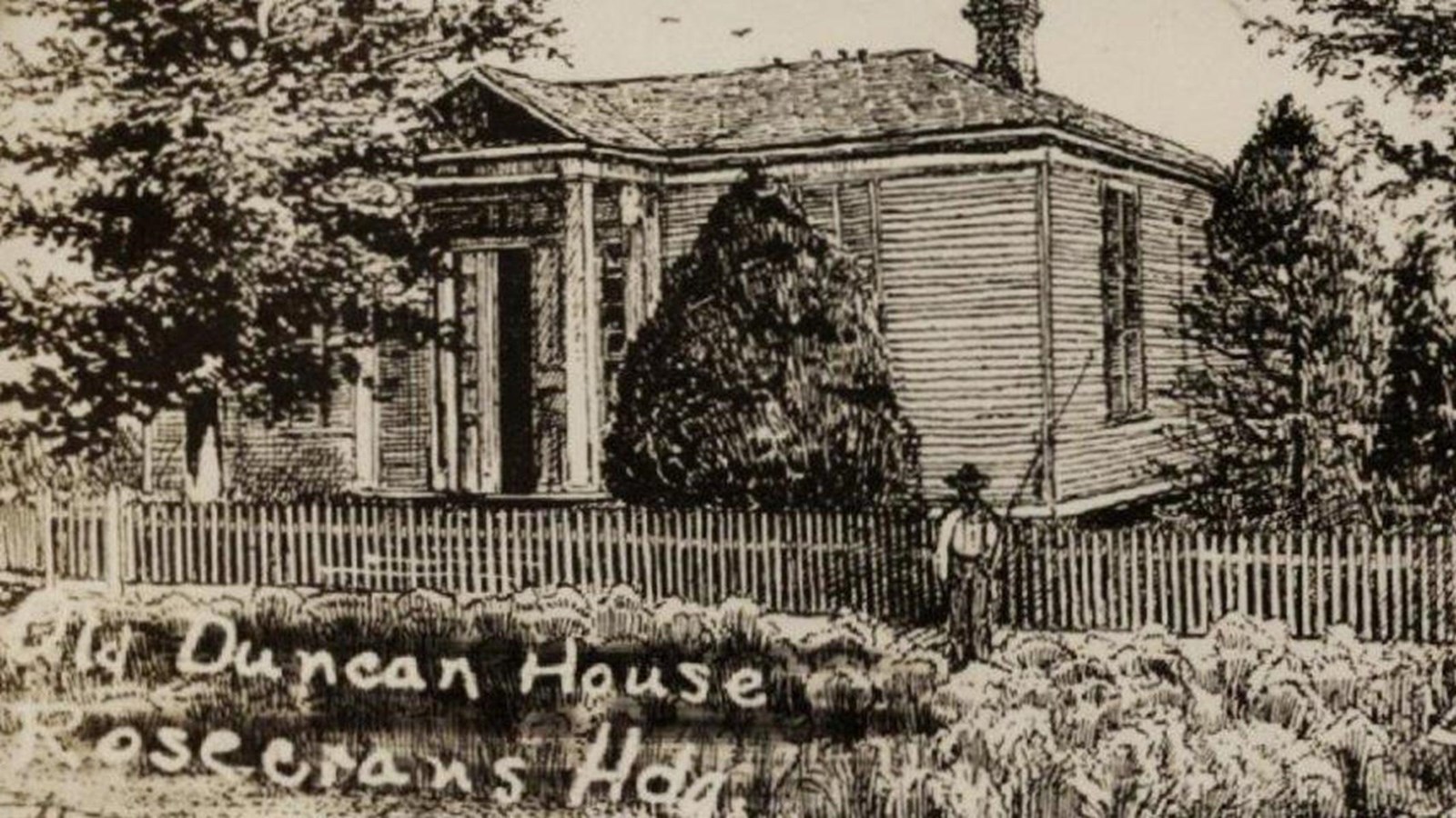 Sketch of the Duncan House around 1862.