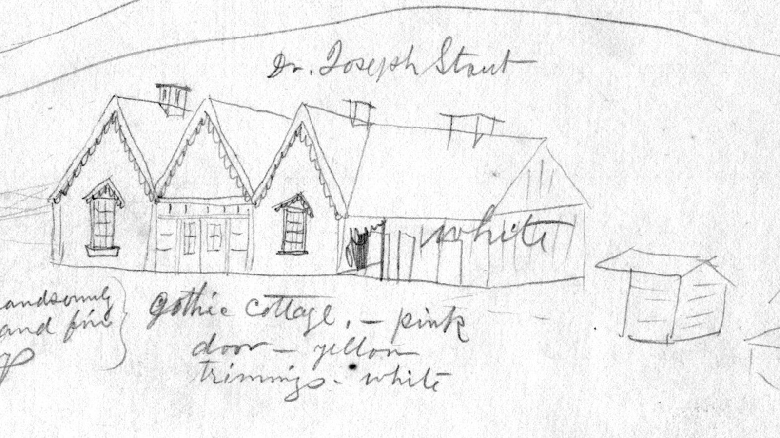 Sketch of a house.