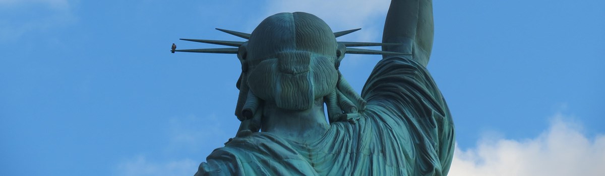 Statue of Liberty from the flagpole area