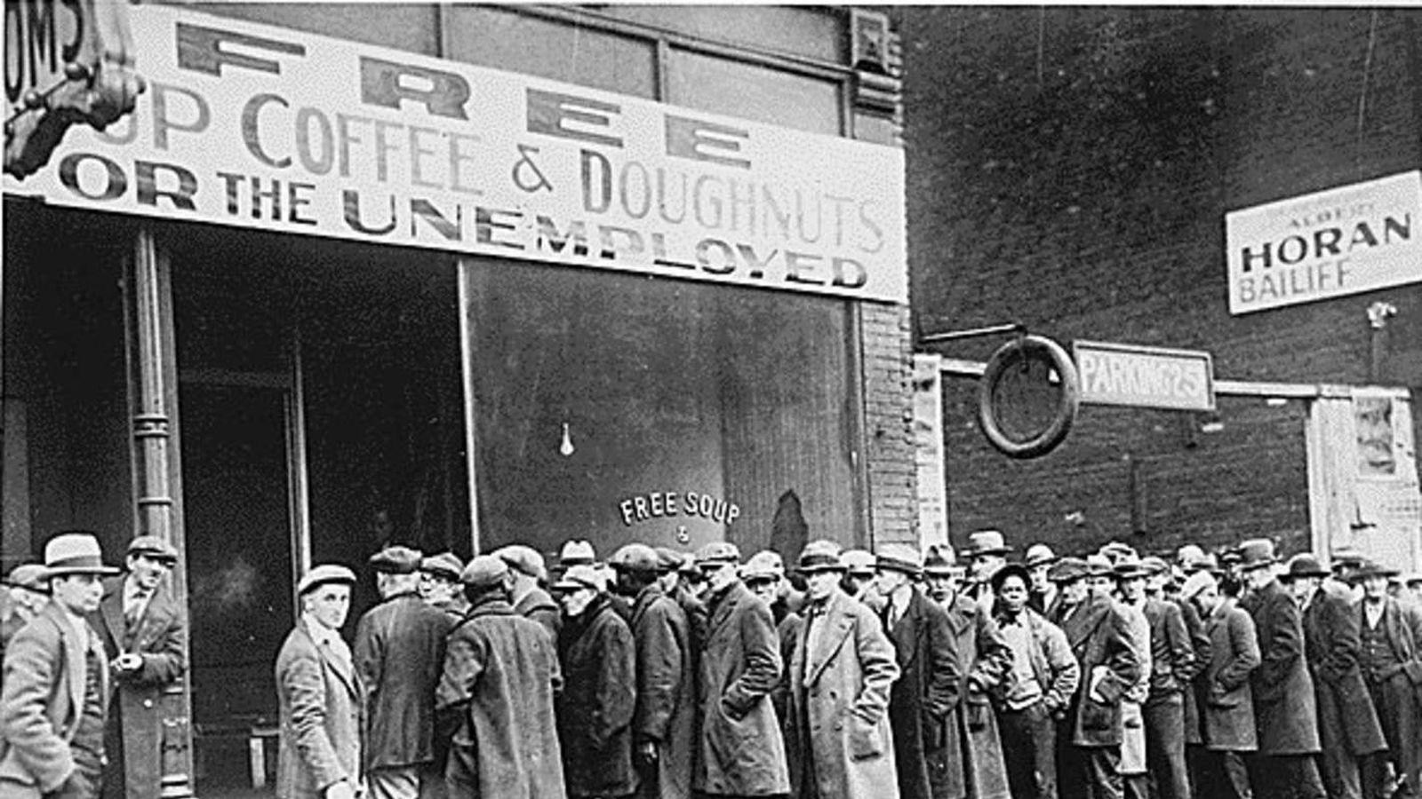 A black and white image taken during the Great Depression.