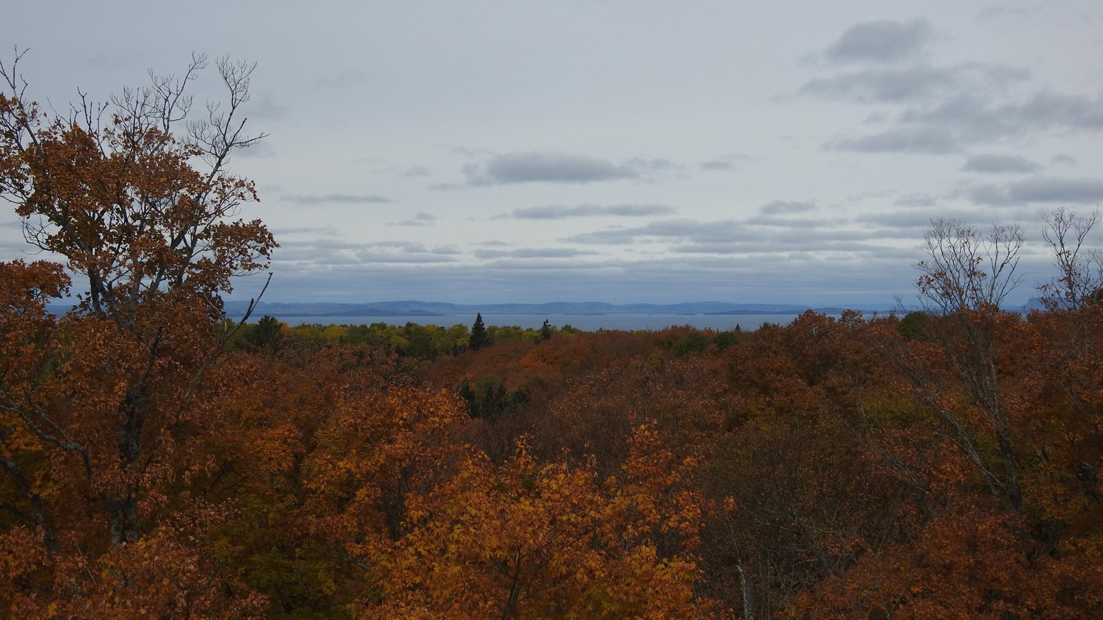 View from the Minong Ridge Overlook looking northward during the fall. 