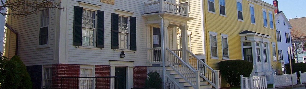 Exteriors of Johnson Properties in New Bedford, MA. NPS photo.