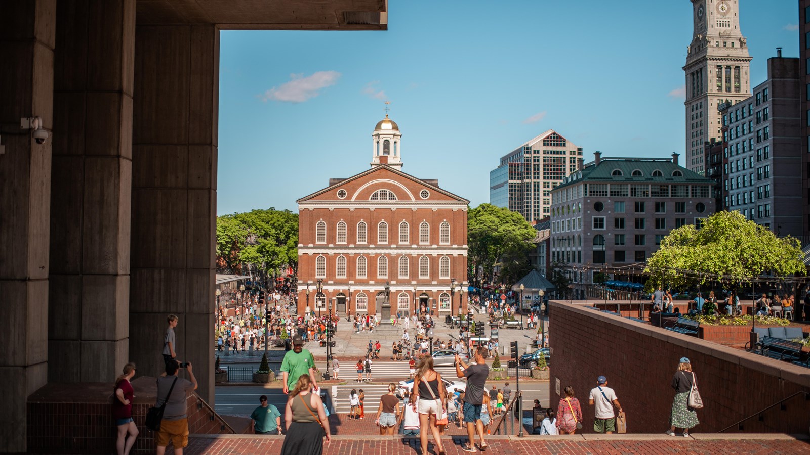 View of Faneuil Hall from Boston City Hall