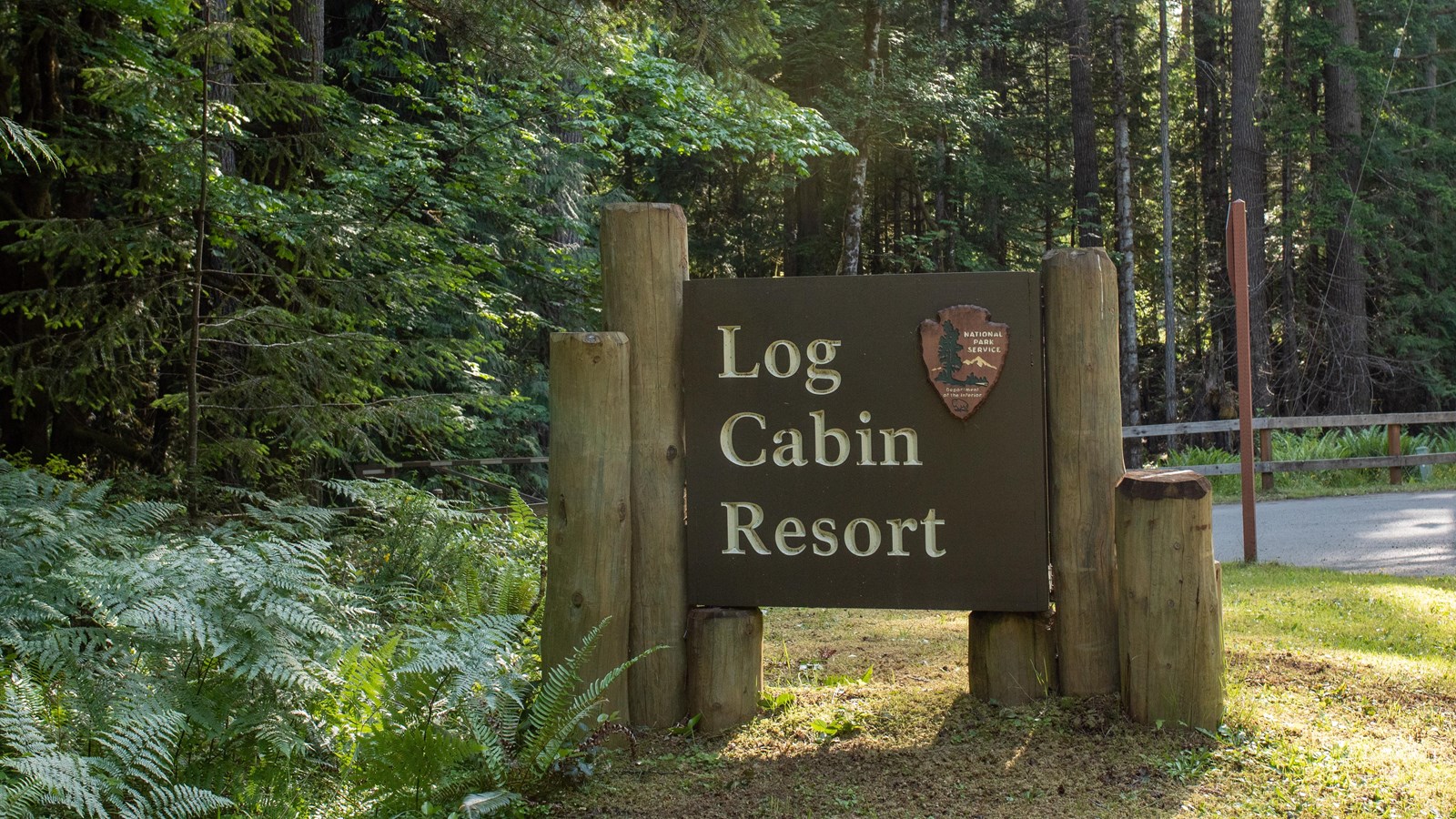 A classic National park Entrance sign engraved with 