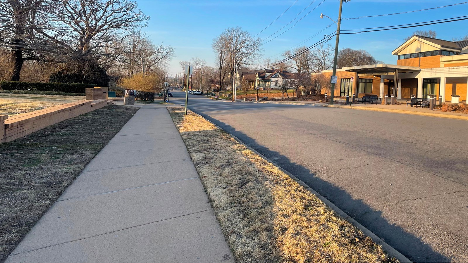 The corner of Park and then-14th Street facing north toward 13th Street & the park\'s Visitor Center
