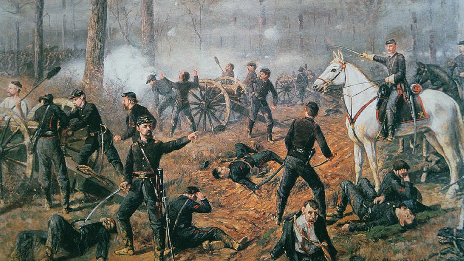 Painting of the fighting in the Hornets Nest