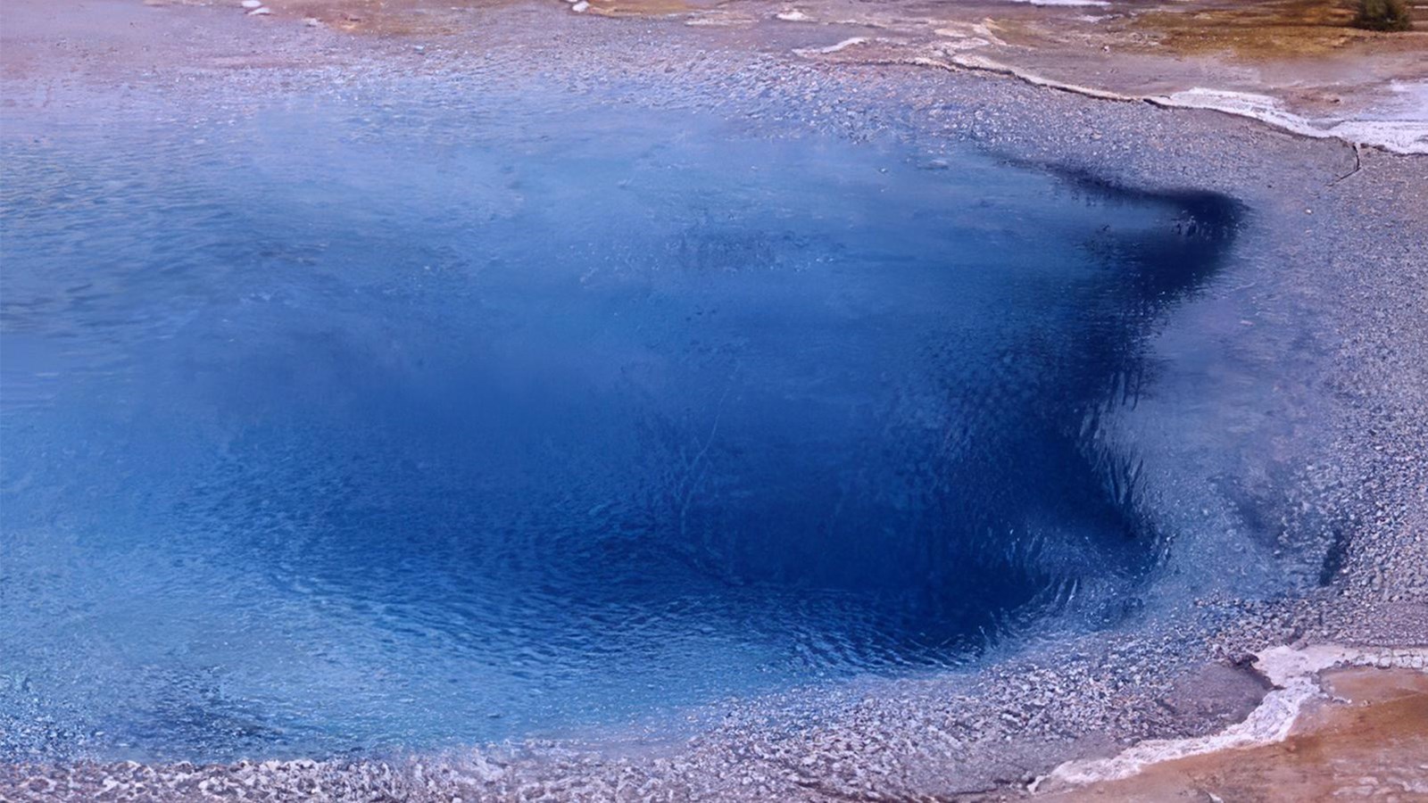 A blue hotspring blue