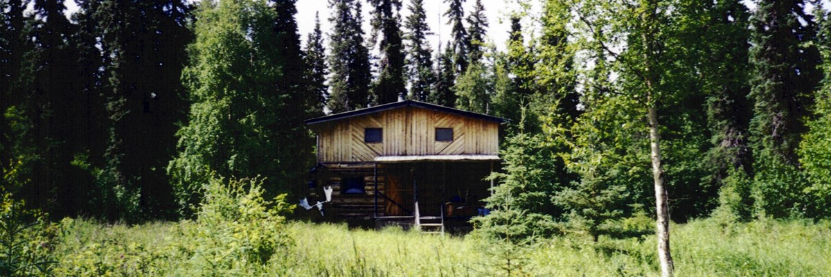 Log house in the forests of Alaska