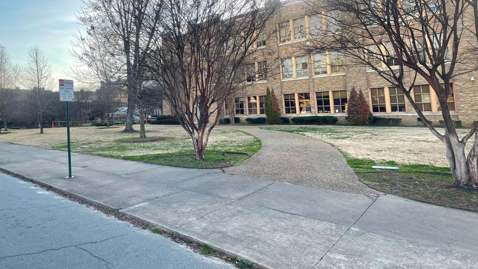 North Curvilinear Front Sidewalk at Central High School (U.S. National Park  Service)