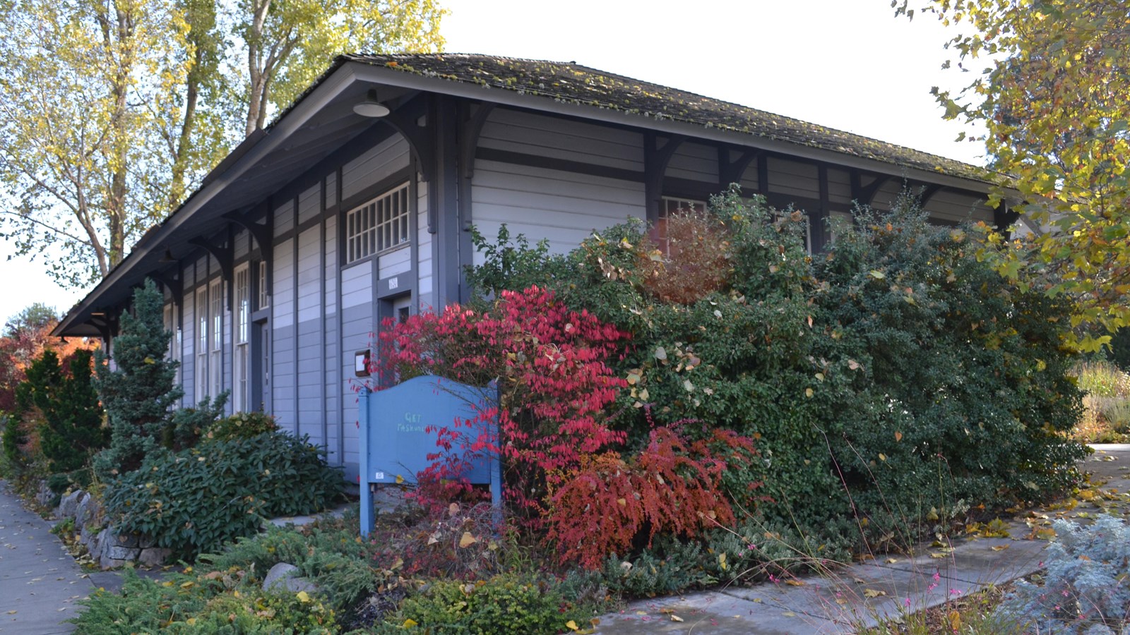 Small one-story building.